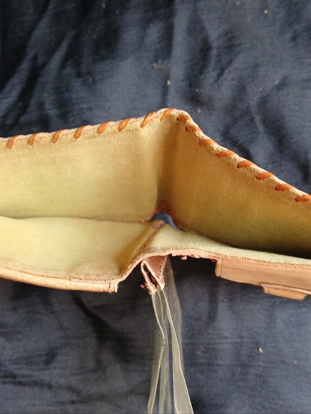 Hand-Tooled Floral Leather Wallet - Tan